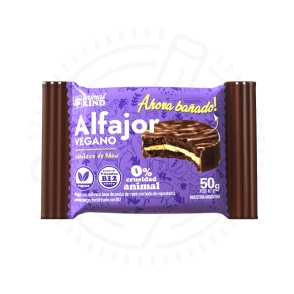 ANIMAL KIND ALFAJOR VEGANO MANTECA DE MANI BAÑADO X50G