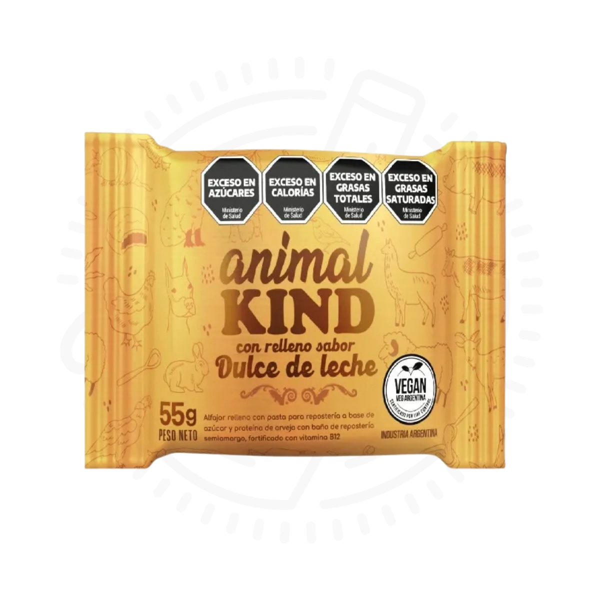 ANIMAL KIND ALFAJOR VEGANO DULCE DE LECHE X50G