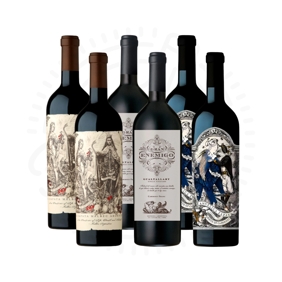 COMBO PREMIUM CATENA ZAPATA (2 GRAN ENEMIGO GUALTA + 2 BIRTH CAB + 2 MALBEC ARG)