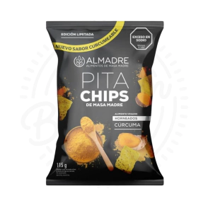 ALMADRE PITA CHIPS DE MASA MADRE CURCUMA X115GR