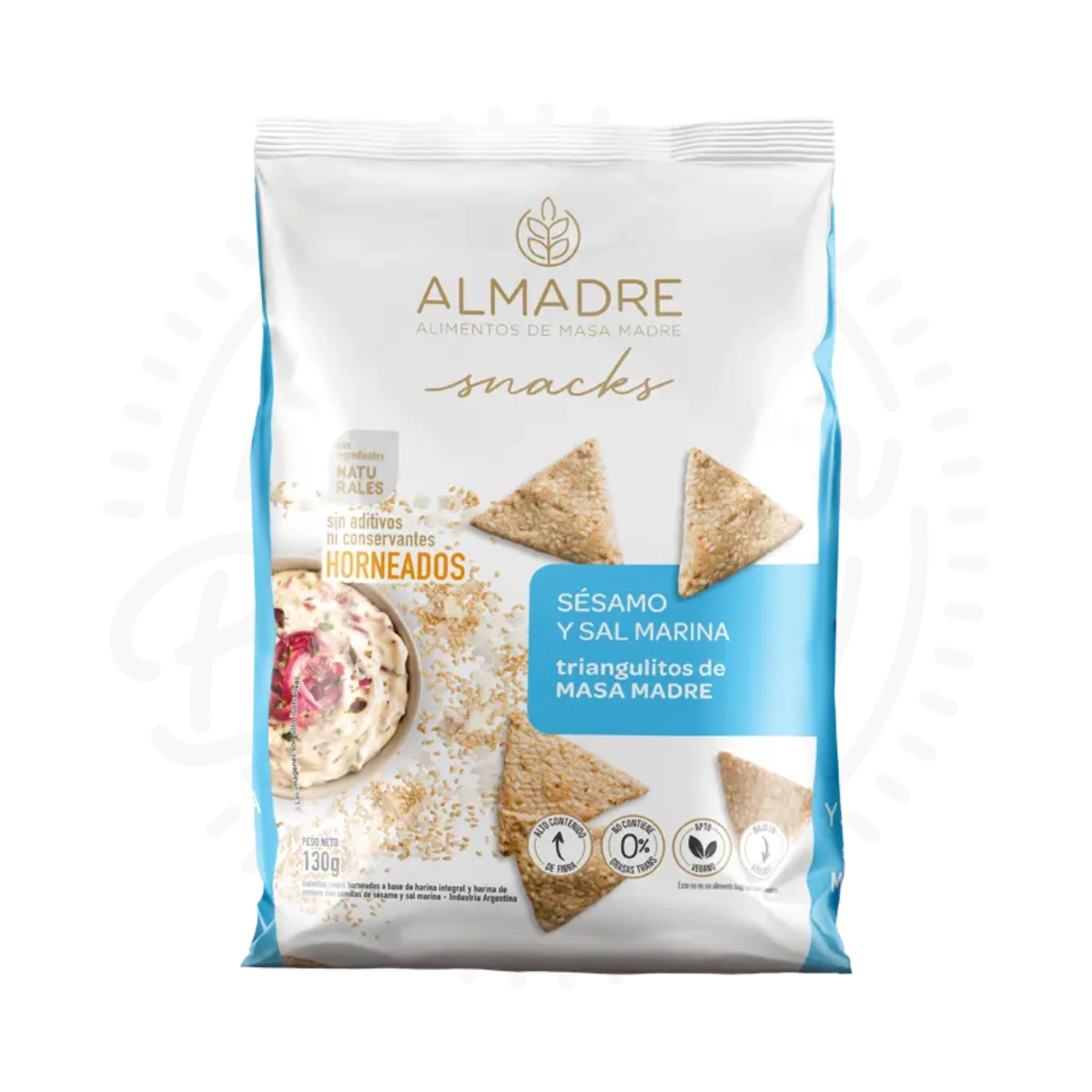 ALMADRE SNACKS DE MASA MADRE SESAMO Y SAL MARINA X130GR