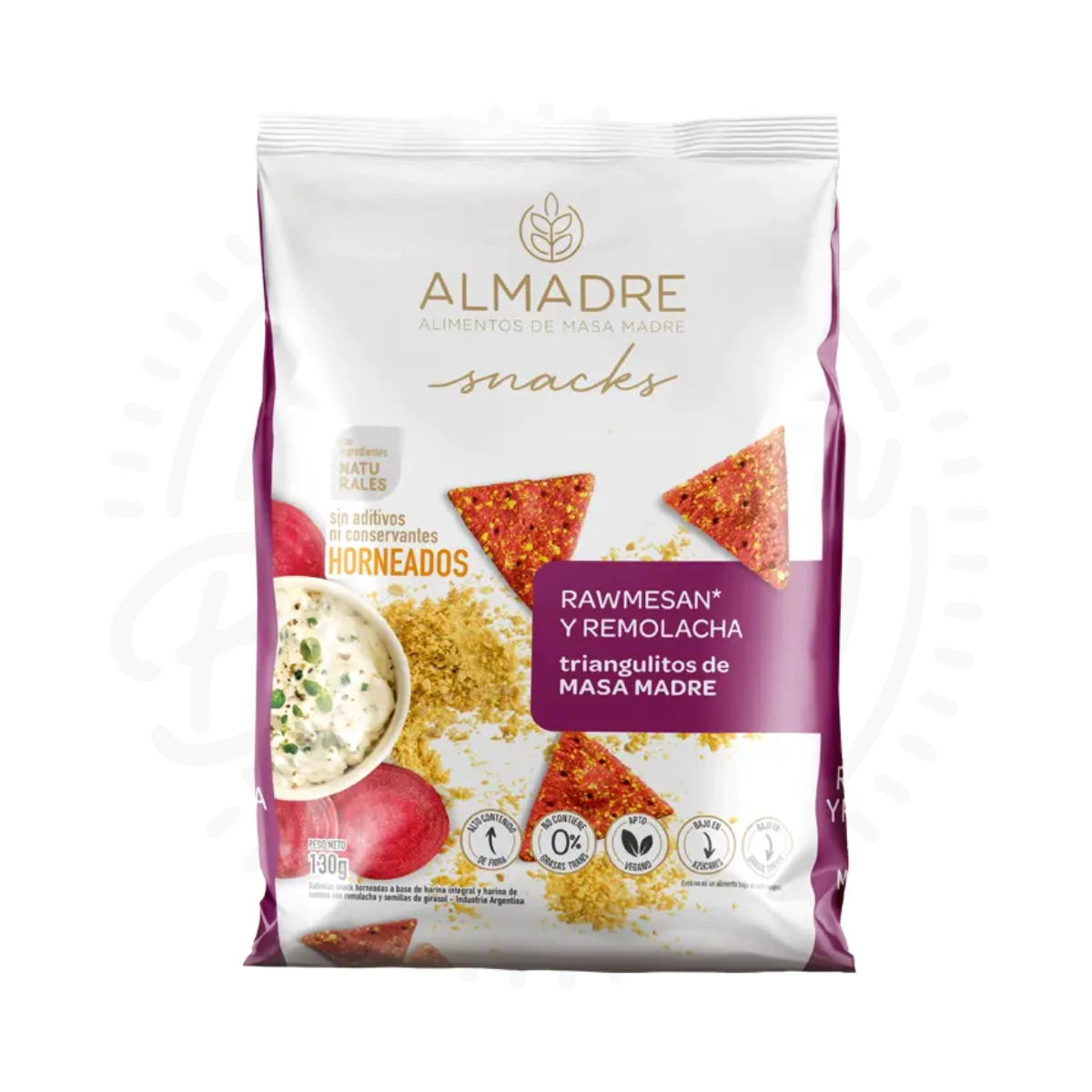 ALMADRE SNACKS DE MASA MADRE RAWMESAN Y REMOLACHA X130GR