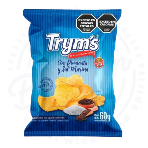 PAPAS TRYM&acute;S SAL MARINA Y PIMIENTA SIN TACC X60 GR