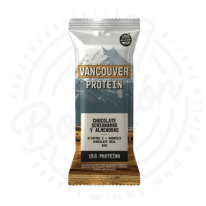 BARRA PROTEICA VANCOUVER CHOCOLATE SEMI AMARGO Y ALMENDRAS X 10