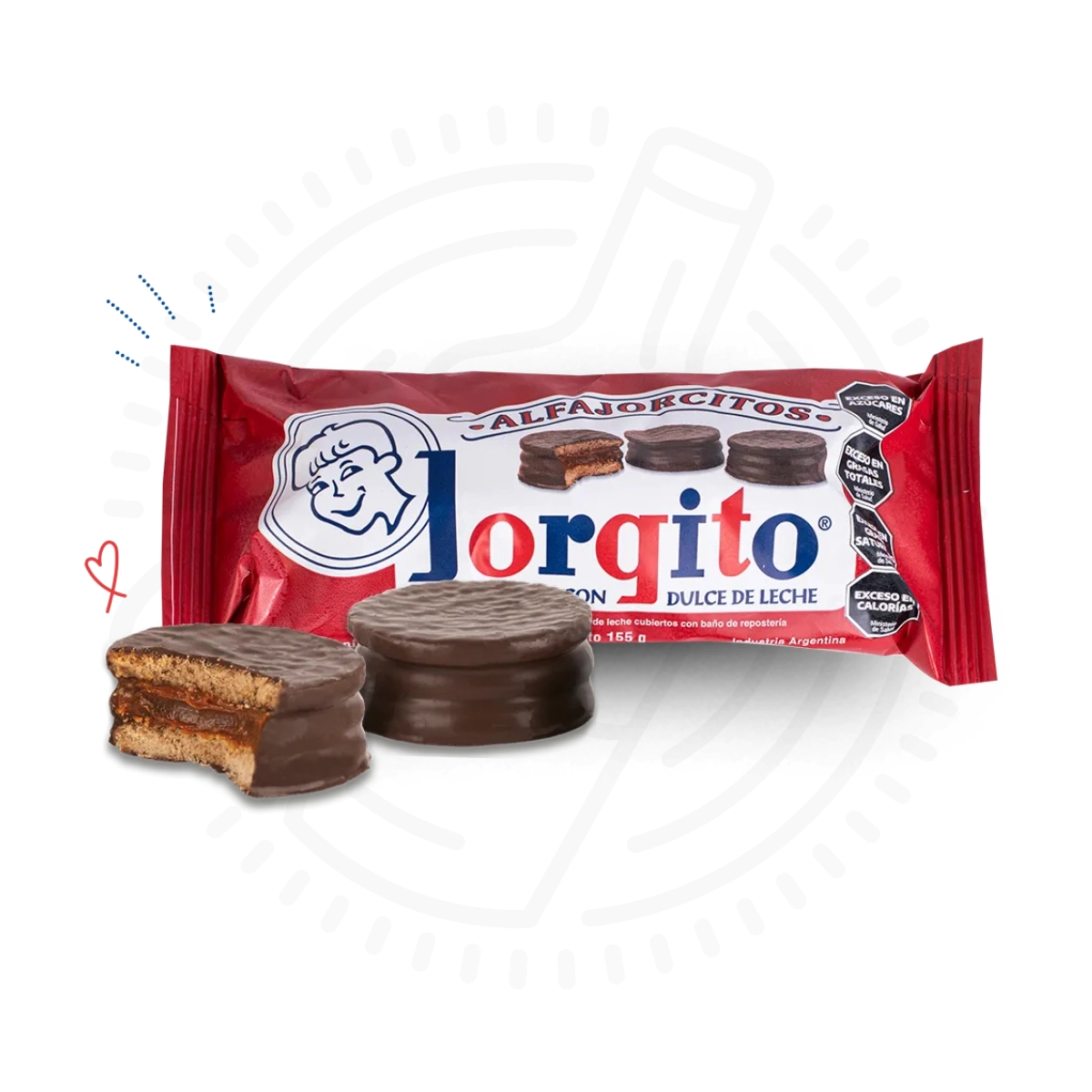 ALFAJORCITOS JORGITO CHOCOLATE NEGRO X6U