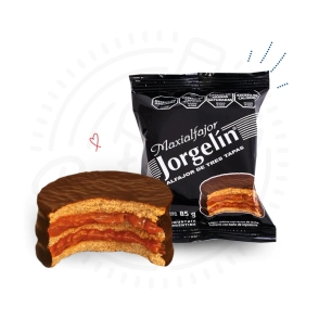 26-ALFAJOR MAXI JORGELIN CHOCOLATE NEGRO x24U X85GR