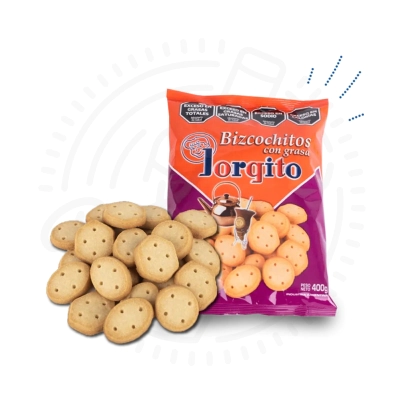 BIZCOCHITOS CON GRASA JORGITO X90GR