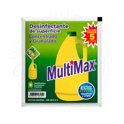 MULTIMAX DESINFECTANTE DE SUPERFICIES RINDE 5LTS X40U