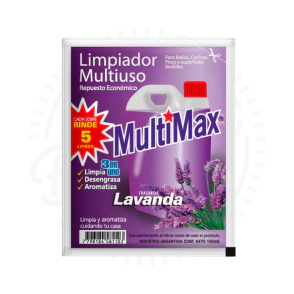 MULTIMAX LIMPIADOR MULTIUSO LAVANDA RINDE 5L X15U