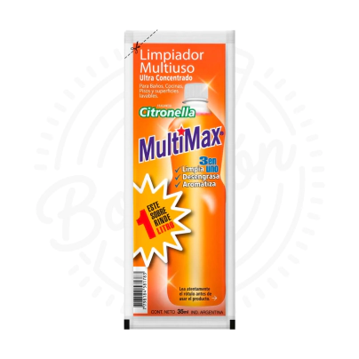 MULTIMAX LIMPIADOR MULTIUSO CITRONELLA RINDE 1L X50U