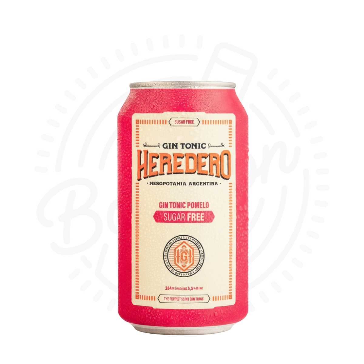 GIN HEREDERO LATA POMELO ROSADO X354CC